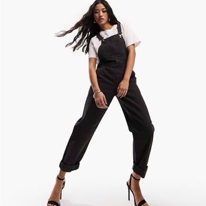 ASOS denim overalls in washed black size US 4